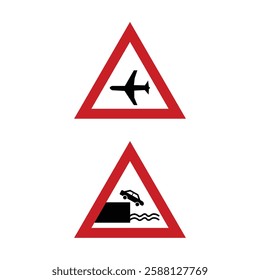 Modern safety or warning element design illustration