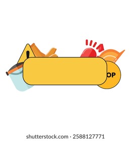 Modern safety or warning element design illustration