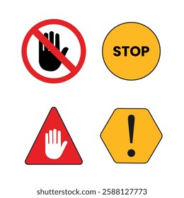 Modern safety or warning element design illustration
