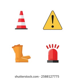 Modern safety or warning element design illustration