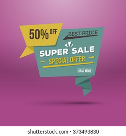 Modern Sale badge and special offer template for web and print. 