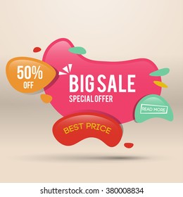 Modern Sale badge and special offer template for web and print. 