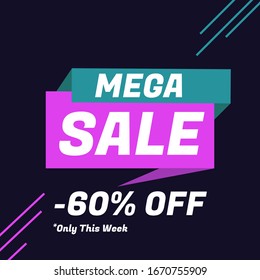 modern sale banner. Big sale colorful gradient tags collection. Vector poster, banner, and labels isolated.