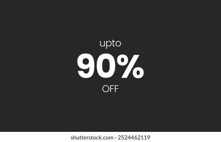 Modern sale banner with bold typography offering discounts of 10%, 20%, 30%, 40%, 50%, 60%, 70%, 80%, and 90% off. Perfect for promoting seasonal sales, clearance events, and special offers.