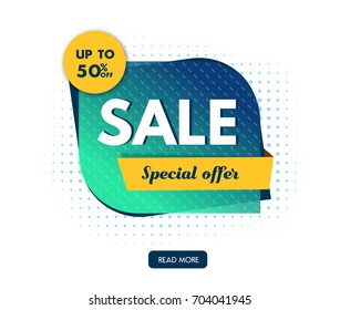 Modern Sale Banner Design. Vector Illustration 