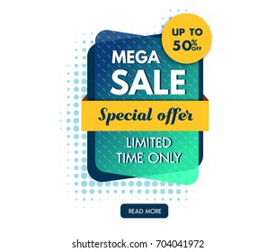 Modern Sale Banner Design. Vector Illustration 