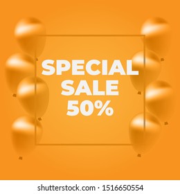 Modern Sale Banner and Poster Background Vector. Editable Text and Color.