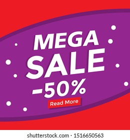 Modern Sale Banner and Poster Background Vector. Editable Text and Color.