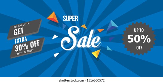 Modern Sale Banner and Poster Background Vector. Editable Text and Color.