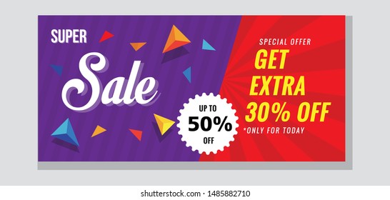 Modern Sale Banner and Poster for Social Media, Market, Web, Website, Presentation, Card, Business Template Background Vector.