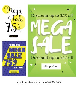 Modern Sale Banner Set, Suitable For Call To Action Button, Advertisement, E-newsletter, Web Banners, Posters and Social Media Promotions