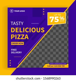 modern sale banner social media post for food and restaurant