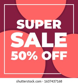 Modern sale banner social media template