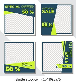 Modern sale banner template set. Grunge Vector illustration for shop promotion, banners, posters, email and newsletters. Modern clearence offer.