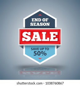 Modern sale banner vector illustration for promotion.