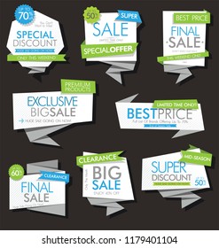 Modern sale banners and labels modern collection