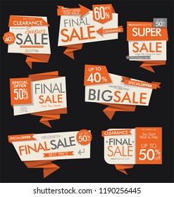 Modern sale banners and labels collection 