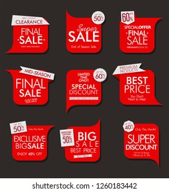 Modern sale banners and labels collection