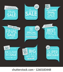 Modern sale banners and labels collection