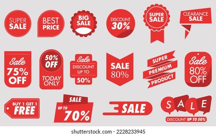 Modern sale banners and labels collection