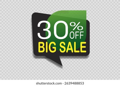Modern sale discount banner in green and black design.