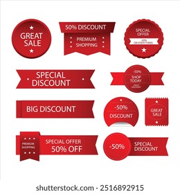 modern sale discount sticker collection 