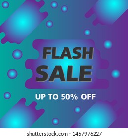 Modern Sale Gradient Banner Up to 50% Off For Retail, Market and Supermarket.