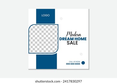modern sale home creative design vector post.