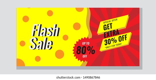 Modern Sale Poster Up to 50% Off for Social Media, Web, Website Template Background Vector.