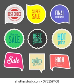 Modern sale stickers collection