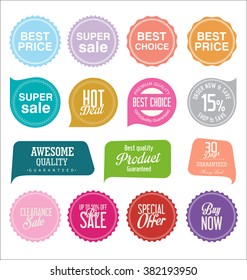 Modern sale stickers collection