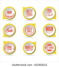 Modern sale stickers collection