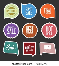 Modern sale stickers and tags collection vector