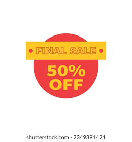 Modern sale tag discount label vector element
