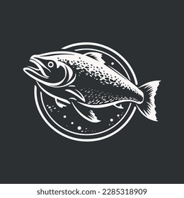 modern salmon fish vector logo