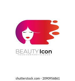 Logo de la moderna salon y diseño sencillo, de color