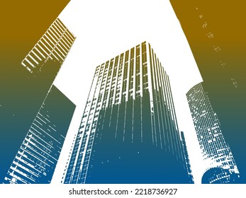 Modern San Francisco. Colourful Urban Landscape. California, USA, Hand Drawn Sketch Style. Urban Sketch. Line Art. Ink Drawing. Vector Illustration On White For Postcards. Without People.