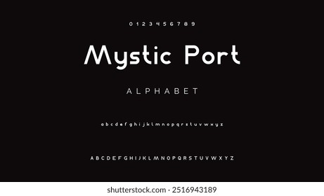 Moderno conjunto de tipografía de Vector y san serif. Ideal para titular, logotipo, cartel y etc.