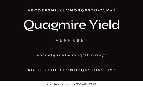 Modern san serif and elegant vector typography set. Ideal for headline, logo, poster and etc.