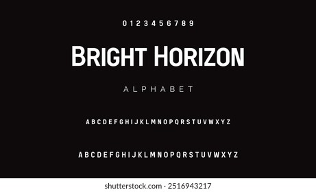 Moderno conjunto de tipografía de Vector y san serif. Ideal para titular, logotipo, cartel y etc.