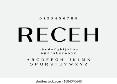 Modern san sherif and elegant vector typography set. Ideal for headline, logo, poster and etc.