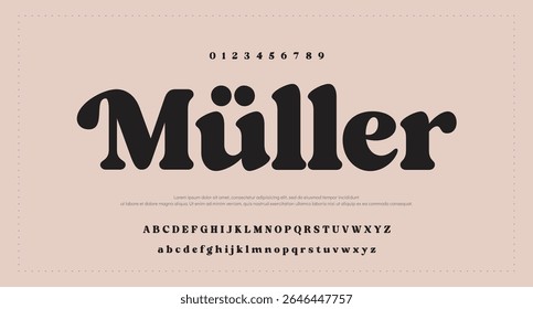 Xerife de san moderno e elegante conjunto de tipografia vetorial. Ideal para título, logotipo, cartaz e etc.