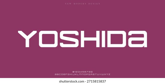 Moderno san yoshda e elegante conjunto de tipografia vetorial. Ideal para título, logotipo, cartaz e etc.