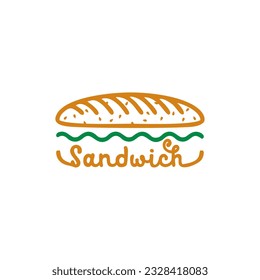 Modern Sandwich Logo, Sesame Sandwich