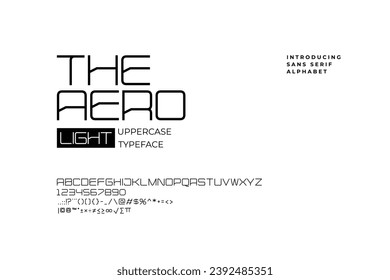 Modern sans serif alphabet font