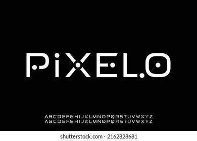 Modern sans serif and dot alphabets font vector with alternate