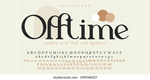 Modern sans serif elegance font. Classic minimal high contrast wedding font. Uppercase only. Vector illustration.