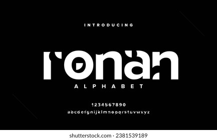 Modern sans serif font creative alphabet