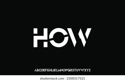 Modern sans serif font creative alphabet