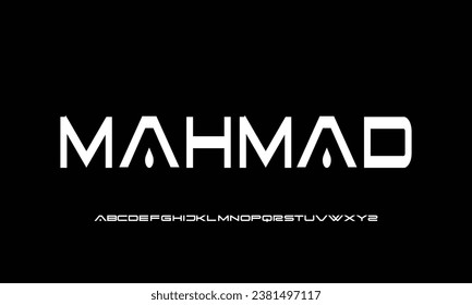 Modern sans serif font minimal design vector